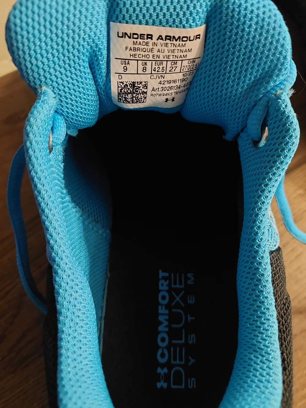 Under Armour Mens Blue Mesh Running Shoes
